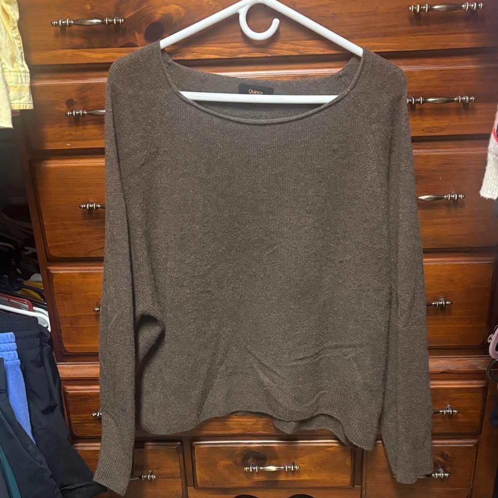 Quince Mongolian cashmere boatneck sweater